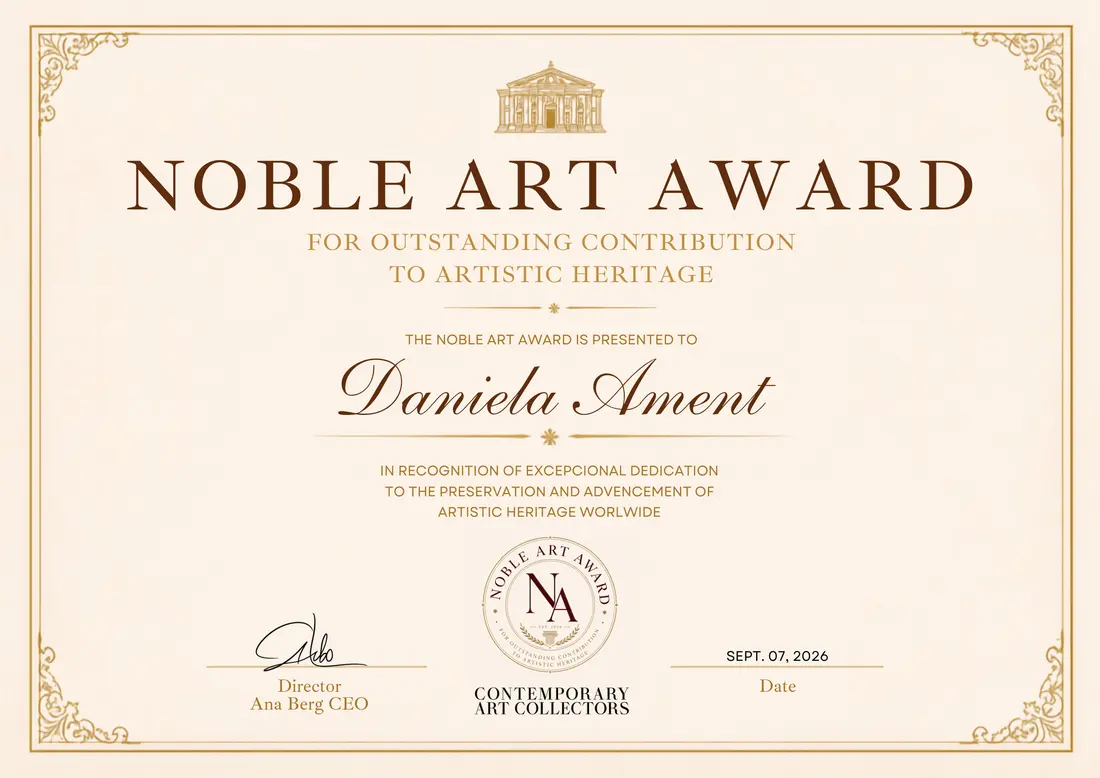 Noble Art Award certificate