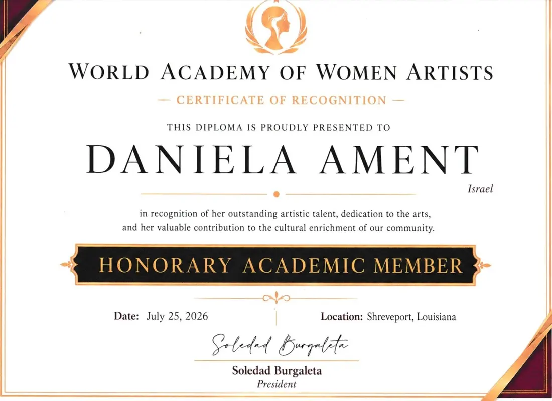 World Academy of Women Artists diploma